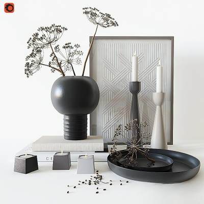 现代花瓶蜡烛工艺品摆件